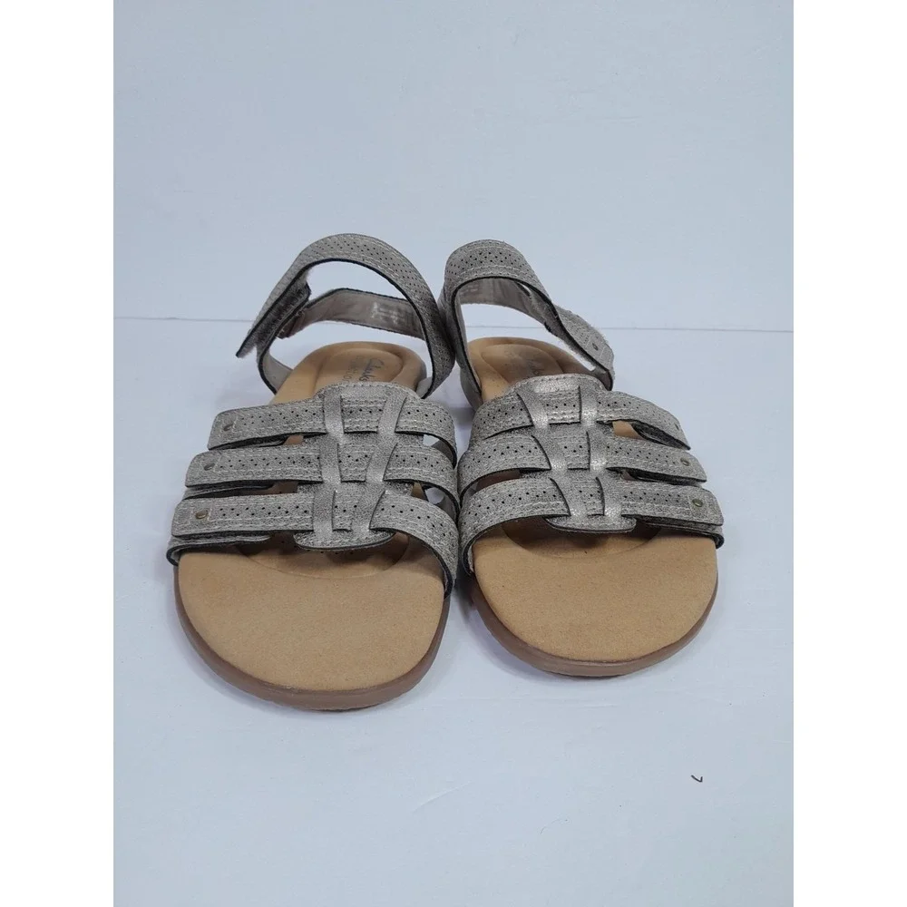 Clarks Womens Elizabelle Kay Beige Casual Sandals Shoes Women Sz 8 - Picture 4 of 12